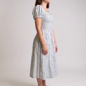 Sleeper Blue Gingham Midi Dress